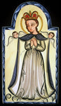 Wood Plaque - Our Lady, Queen of the Angels by A. Olivas