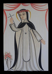 Wood Plaque - St. Rose of Lima by A. Olivas