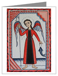 Custom Text Note Card - St. Raphael Archangel by A. Olivas