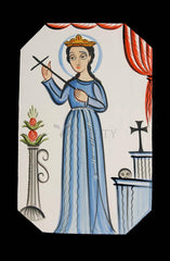 Wood Plaque - St. Rosalia by A. Olivas