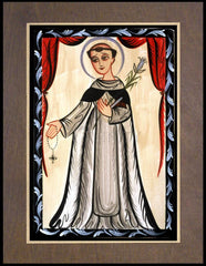 Wood Plaque Premium - St. Dominic by A. Olivas