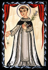 Wood Plaque - St. Dominic by A. Olivas