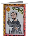 Custom Text Note Card - St. Francis of Assisi by A. Olivas