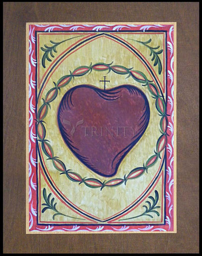 Sacred Heart - Wood Plaque Premium