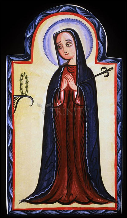 Mater Dolorosa - Mother of Sorrows - Wood Plaque by Br. Arturo Olivas, OFS - Trinity Stores