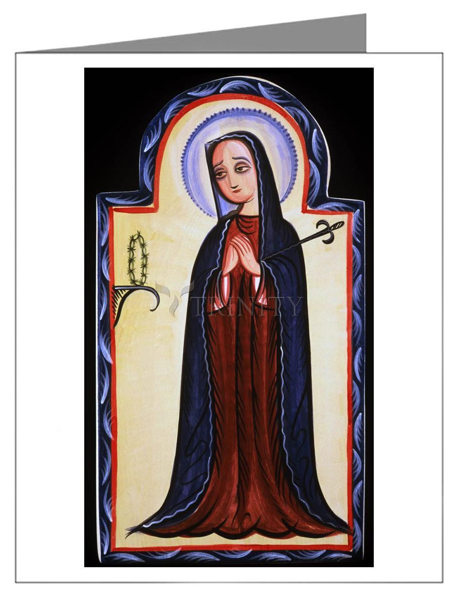 Mater Dolorosa - Mother of Sorrows - Note Card Custom Text by Br. Arturo Olivas, OFS - Trinity Stores