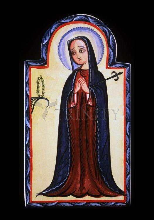 Mater Dolorosa - Mother of Sorrows - Holy Card by Br. Arturo Olivas, OFS - Trinity Stores