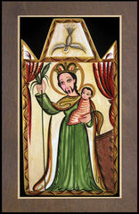 Wood Plaque Premium - St. Joseph by A. Olivas