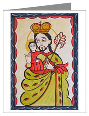 Custom Text Note Card - St. Joseph by A. Olivas