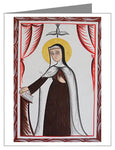 Custom Text Note Card - St. Teresa of Avila by A. Olivas
