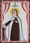 Wood Plaque - St. Teresa of Avila by A. Olivas