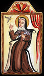Wood Plaque - St. Teresa of Avila by A. Olivas