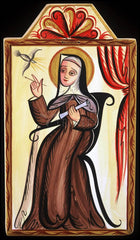 Wood Plaque - St. Teresa of Avila by A. Olivas