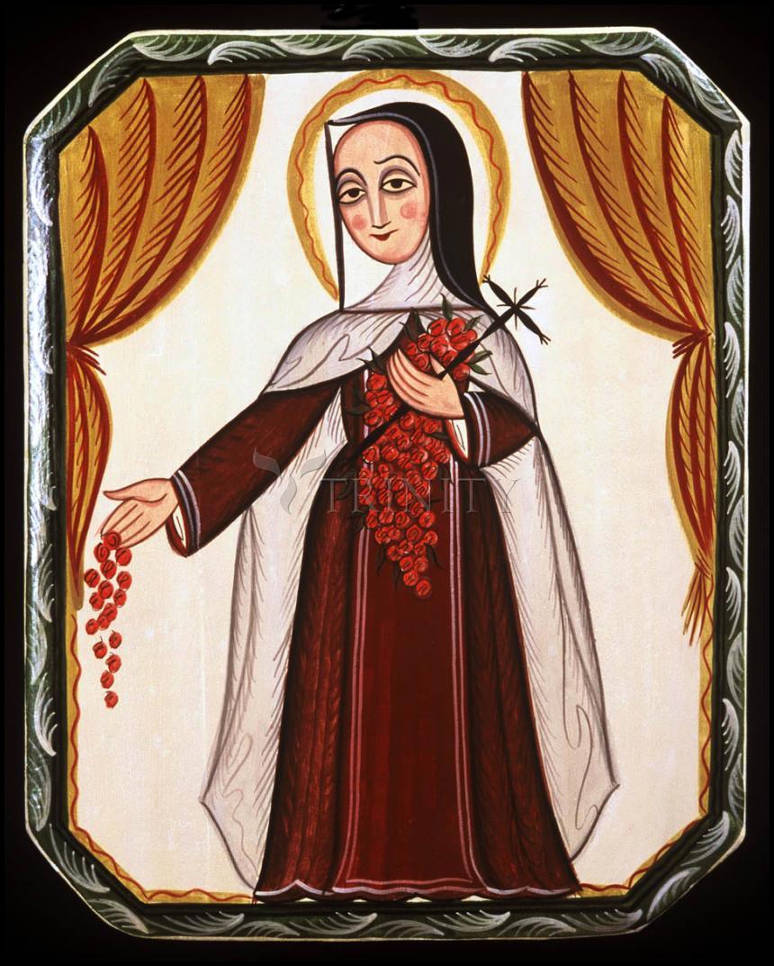 St. Thérèse of Lisieux - Wood Plaque by Br. Arturo Olivas, OFS - Trinity Stores