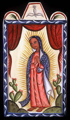 Wood Plaque - Our Lady of Guadalupe by A. Olivas