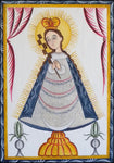 Wood Plaque - Virgin of the Macana by A. Olivas