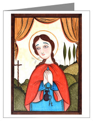 Custom Text Note Card - St. Zita by A. Olivas