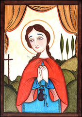 Wood Plaque - St. Zita by A. Olivas