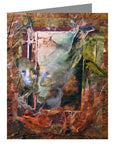 Custom Text Note Card - Faces Amidst Tattered Shroud by B. Gilroy