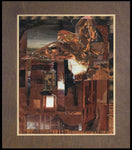 Wood Plaque Premium - Eagle Hovers Over Ruins by B. Gilroy