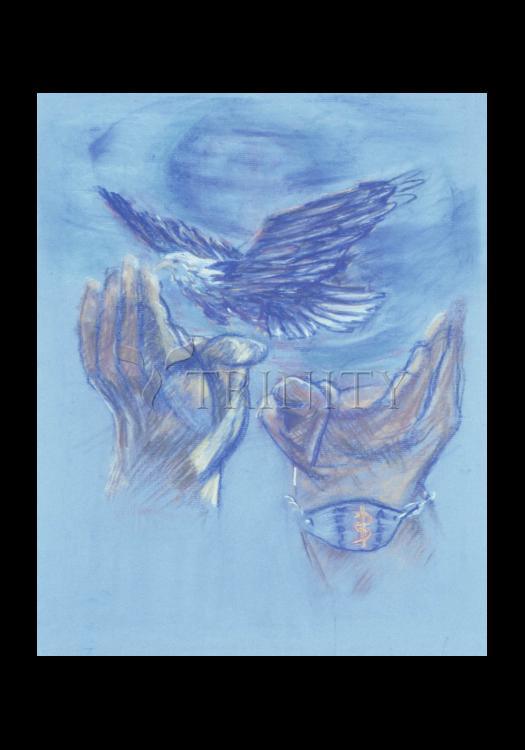 Eagle Flying in Freedom - Holy Card
