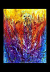 Holy Card - Eagles In Fire by B. Gilroy