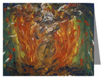 Custom Text Note Card - Eagle in Fire That Does Not Burn by B. Gilroy