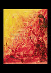 Holy Card - Figures In Flames by B. Gilroy