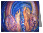 Custom Text Note Card - Foot Washing by B. Gilroy
