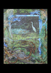 Holy Card - Ibis in Lily Pond by B. Gilroy