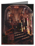 Custom Text Note Card - Split Staircase by B. Gilroy