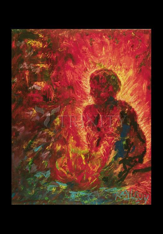Tending The Fire - Holy Card