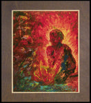 Wood Plaque Premium - Tending The Fire by B. Gilroy