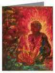Custom Text Note Card - Tending The Fire by B. Gilroy