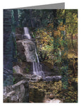 Custom Text Note Card - Waterfall Light by B. Gilroy
