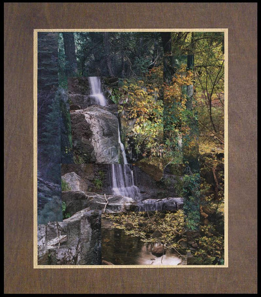 Waterfall Light - Wood Plaque Premium