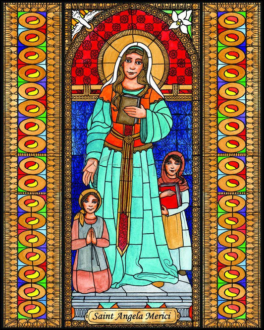 St. Angela Merici - Wood Plaque