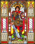 Wood Plaque - St. Michael Archangel by B. Nippert