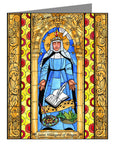 Custom Text Note Card - St. Hildegard of Bingen by B. Nippert