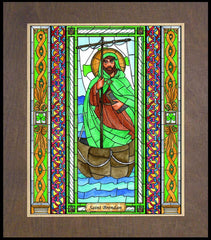 Wood Plaque Premium - St. Brendan by B. Nippert