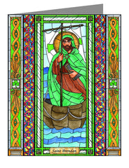 Custom Text Note Card - St. Brendan by B. Nippert