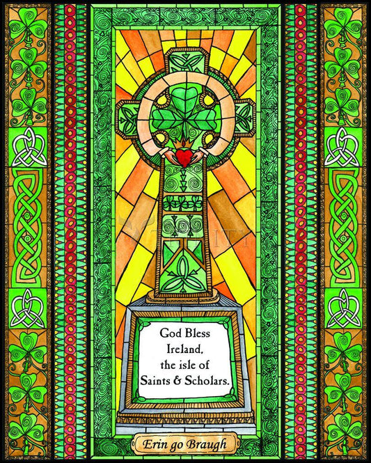 Celtic Cross - Wood Plaque by Brenda Nippert - Trinity Stores