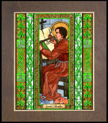 Wood Plaque Premium - St. Columba by B. Nippert