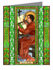 Custom Text Note Card - St. Columba by B. Nippert