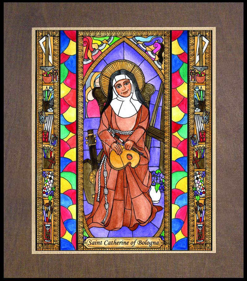 St. Catherine of Bologna - Wood Plaque Premium