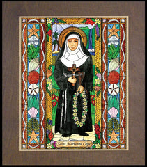 Wood Plaque Premium - St. Marianne Cope by B. Nippert