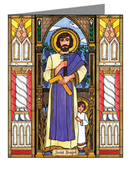 Custom Text Note Card - St. Joseph by B. Nippert