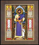 Wood Plaque Premium - St. Joseph by B. Nippert