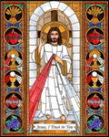 Wood Plaque - Divine Mercy by B. Nippert
