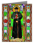 Custom Text Note Card - St. Damien of Molokai by B. Nippert
